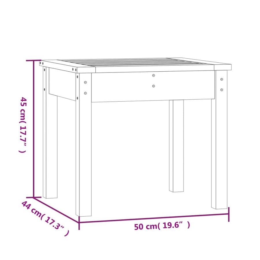 Tuinbank Massief Grenenhout Grijs 50 x 44 x 45 cm Grijs grenenhout