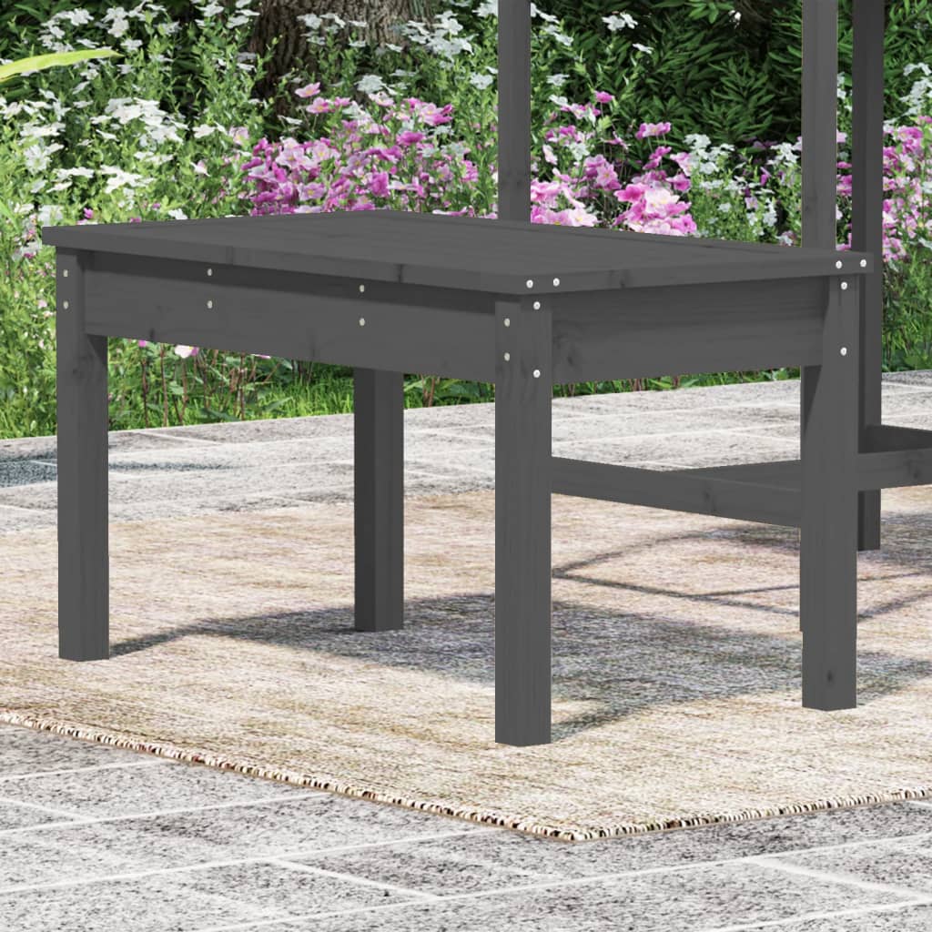 Tuinbank Massief Grenenhout Grijs 80 x 44 x 45 cm Grijs grenenhout