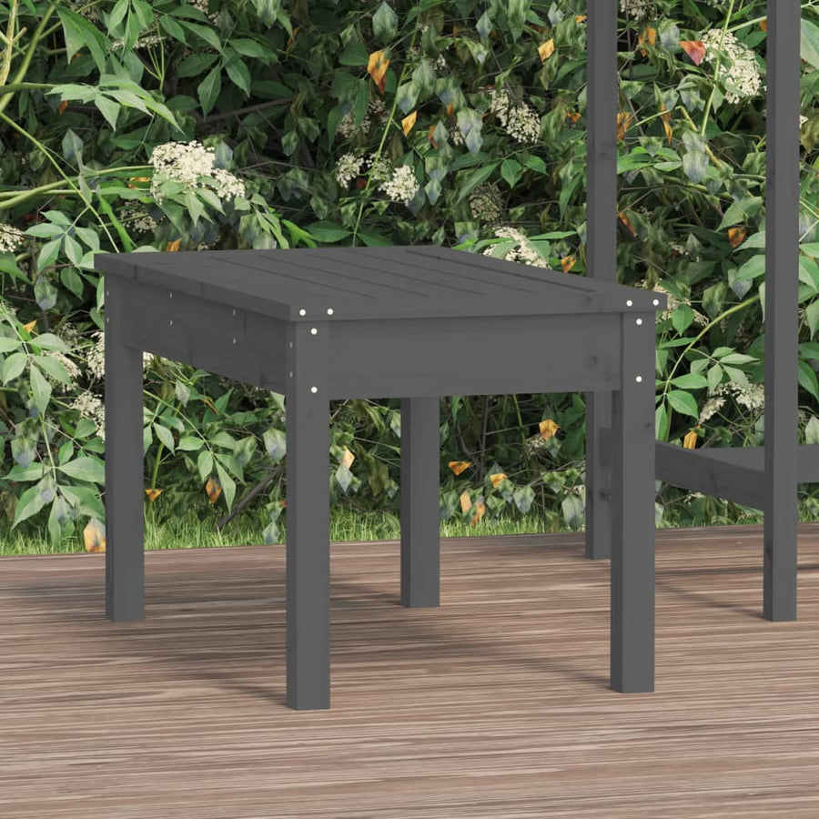 Tuinbank Massief Grenenhout Grijs 80 x 44 x 45 cm Grijs grenenhout