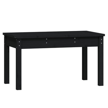Tuinbank Massief Grenenhout Zwart 80 x 44 x 45 cm Zwart grenenhout