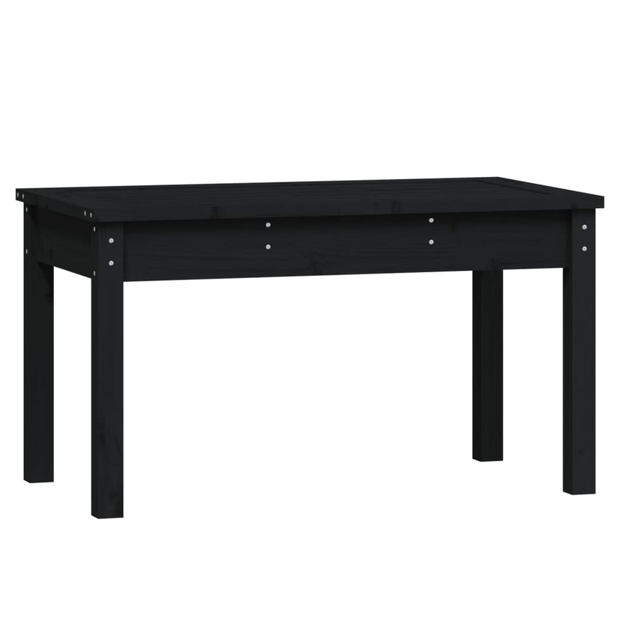 Tuinbank Massief Grenenhout Zwart 80 x 44 x 45 cm Zwart grenenhout