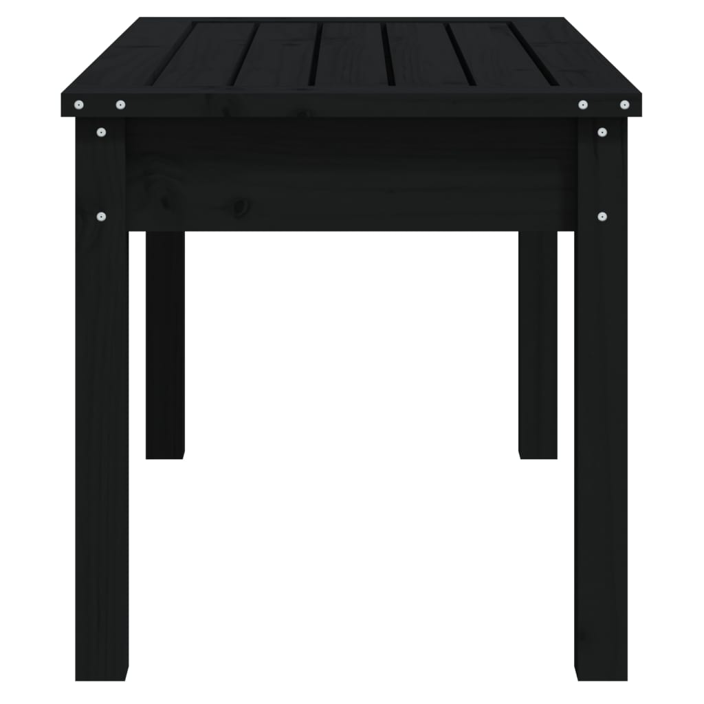 Tuinbank Massief Grenenhout Zwart 80 x 44 x 45 cm Zwart grenenhout