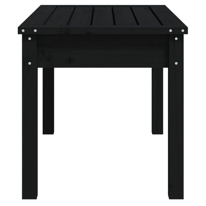 Tuinbank Massief Grenenhout Zwart 80 x 44 x 45 cm Zwart grenenhout