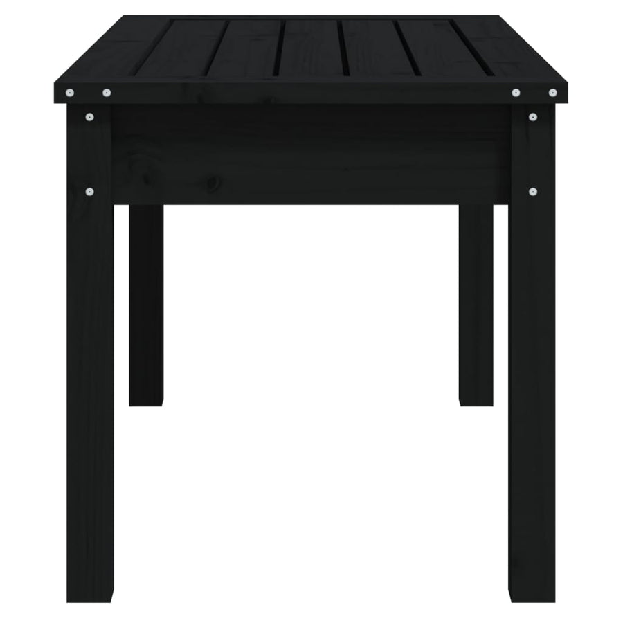 Tuinbank Massief Grenenhout Zwart 80 x 44 x 45 cm Zwart grenenhout