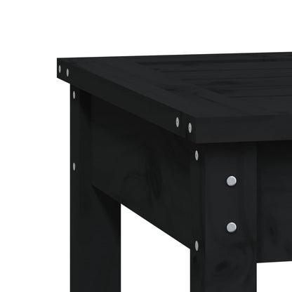 Tuinbank Massief Grenenhout Zwart 80 x 44 x 45 cm Zwart grenenhout