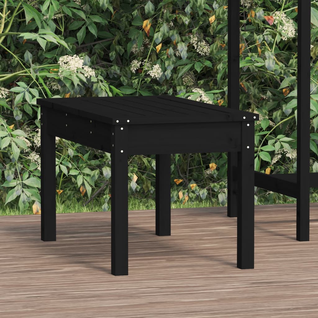 Tuinbank Massief Grenenhout Zwart 80 x 44 x 45 cm Zwart grenenhout