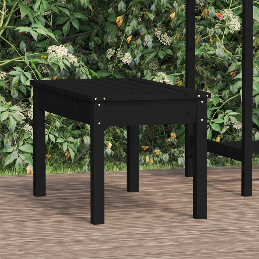 Tuinbank Massief Grenenhout Zwart 80 x 44 x 45 cm Zwart grenenhout