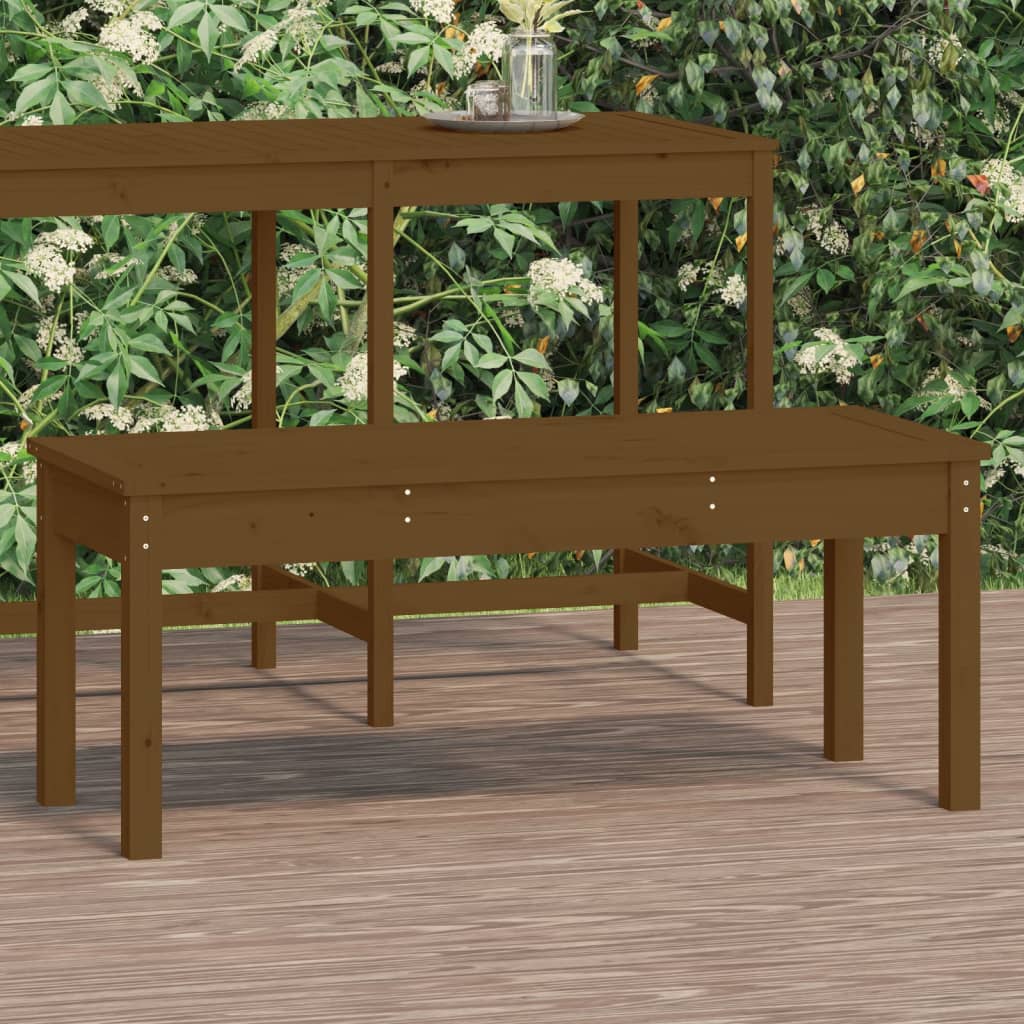 Tuinbank Massief Grenenhout Honingbruin 109 x 44 x 45 cm Honingbruin grenenhout