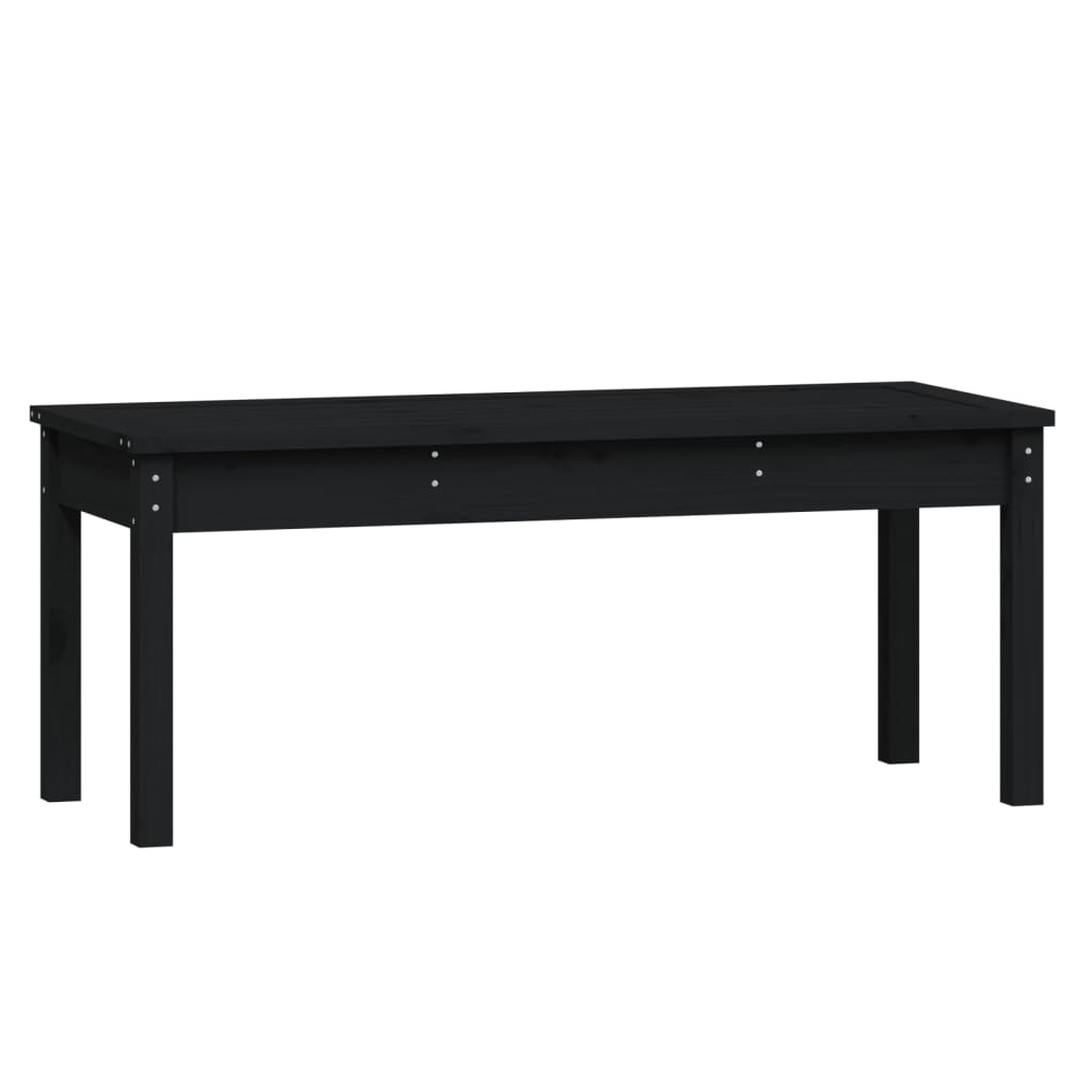 Tuinbank Massief Grenenhout Zwart 109 x 44 x 45 cm Zwart grenenhout