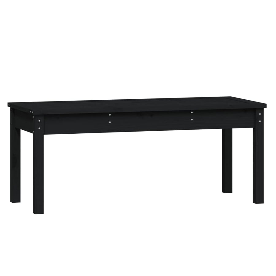 Tuinbank Massief Grenenhout Zwart 109 x 44 x 45 cm Zwart grenenhout