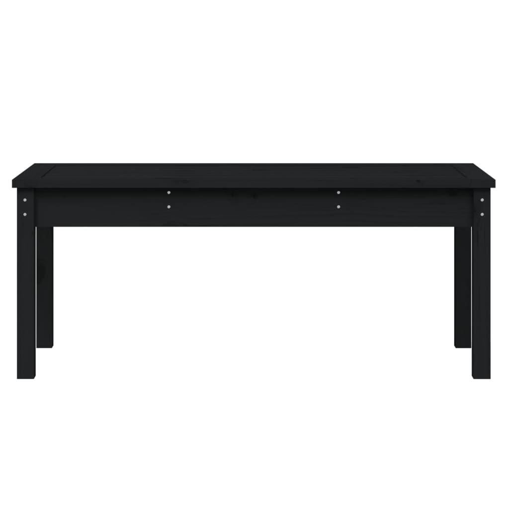 Tuinbank Massief Grenenhout Zwart 109 x 44 x 45 cm Zwart grenenhout