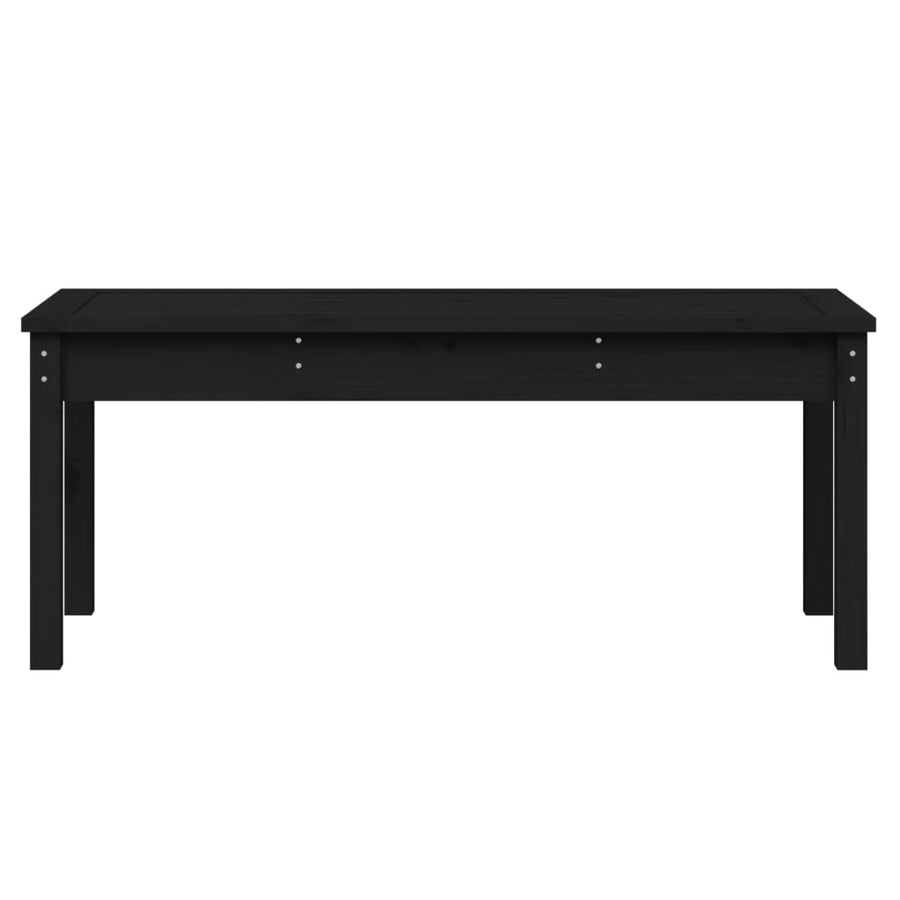 Tuinbank Massief Grenenhout Zwart 109 x 44 x 45 cm Zwart grenenhout