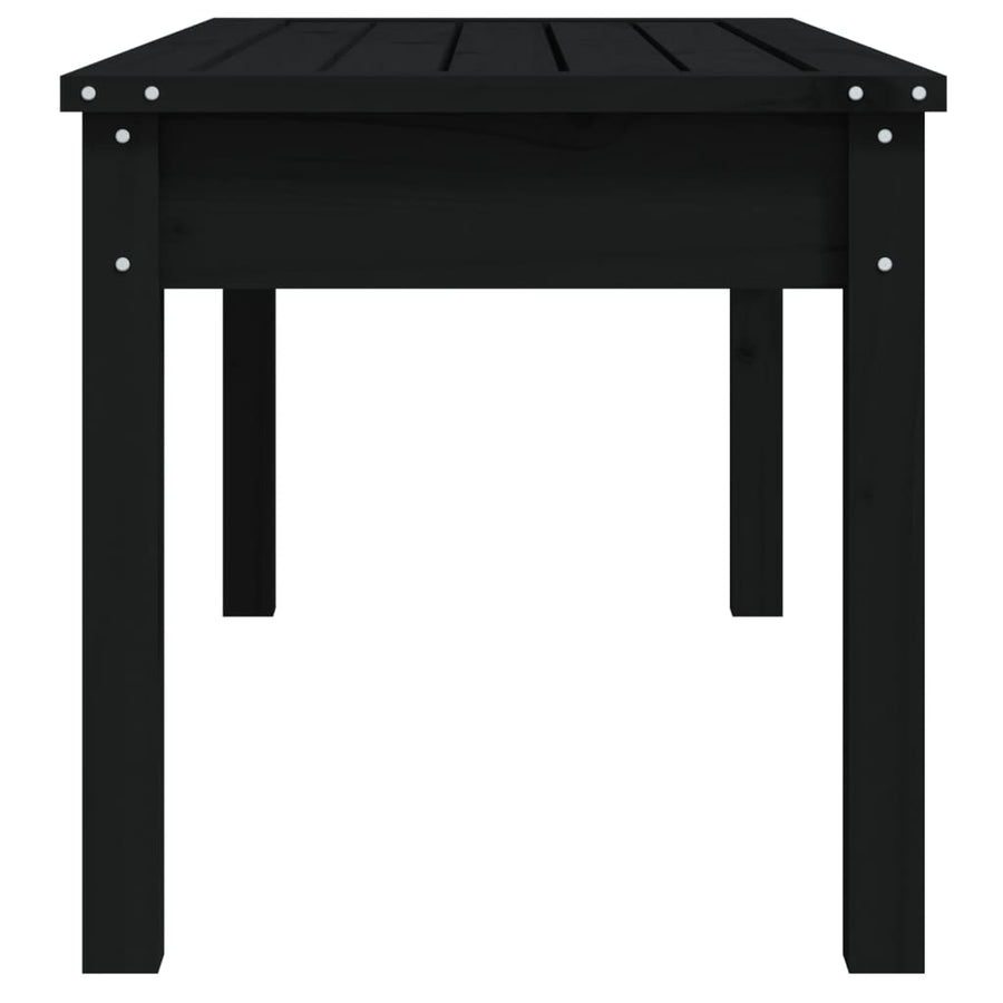 Tuinbank Massief Grenenhout Zwart 109 x 44 x 45 cm Zwart grenenhout