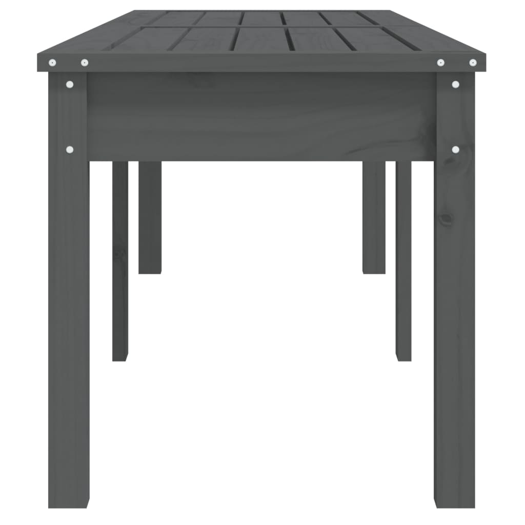 Tuinbank 2-Zits 59,5X44X45 Cm Massief Grenenhout Grijs 159.5 x 44 x 45 cm Grijs grenenhout