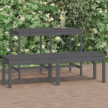 Tuinbank 2-Zits 59,5X44X45 Cm Massief Grenenhout Grijs 159.5 x 44 x 45 cm Grijs grenenhout
