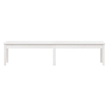 Tuinbank 2-Zits 203,5X44X45 Cm Massief Grenenhout Wit 203.5 x 44 x 45 cm Wit grenenhout