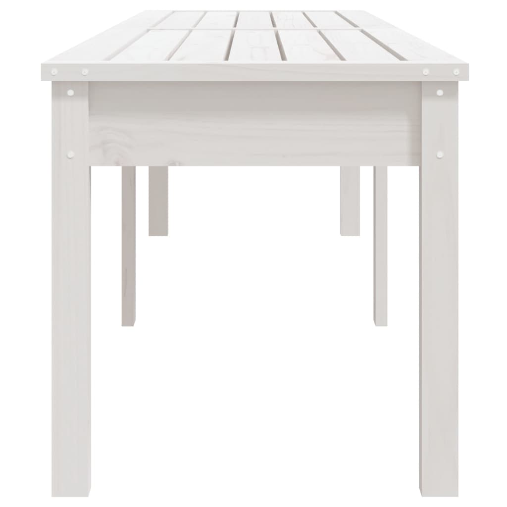 Tuinbank 2-Zits 203,5X44X45 Cm Massief Grenenhout Wit 203.5 x 44 x 45 cm Wit grenenhout