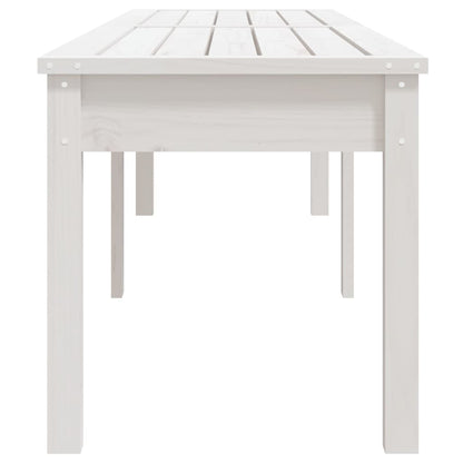 Tuinbank 2-Zits 203,5X44X45 Cm Massief Grenenhout Wit 203.5 x 44 x 45 cm Wit grenenhout