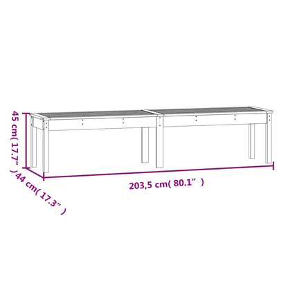 Tuinbank 2-Zits 203,5X44X45 Cm Massief Grenenhout Honingbruin 203.5 x 44 x 45 cm Honingbruin grenenhout