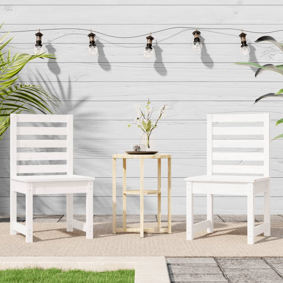 Tuinstoelen 40,5X48X91,5 Cm Massief Grenenhout Wit 40.5 x 48 x 91.5 cm Wit grenenhout