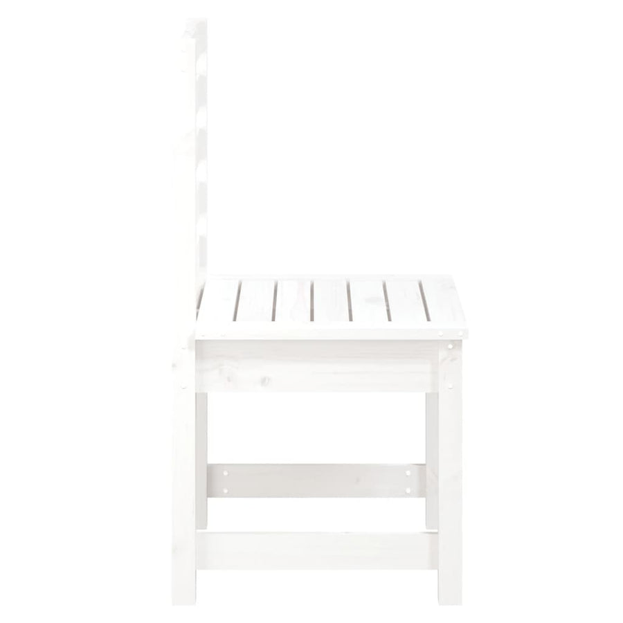 Tuinstoelen 40,5X48X91,5 Cm Massief Grenenhout Wit 40.5 x 48 x 91.5 cm Wit grenenhout