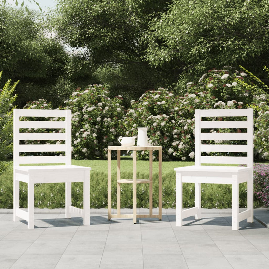 Tuinstoelen 40,5X48X91,5 Cm Massief Grenenhout Wit 40.5 x 48 x 91.5 cm Wit grenenhout