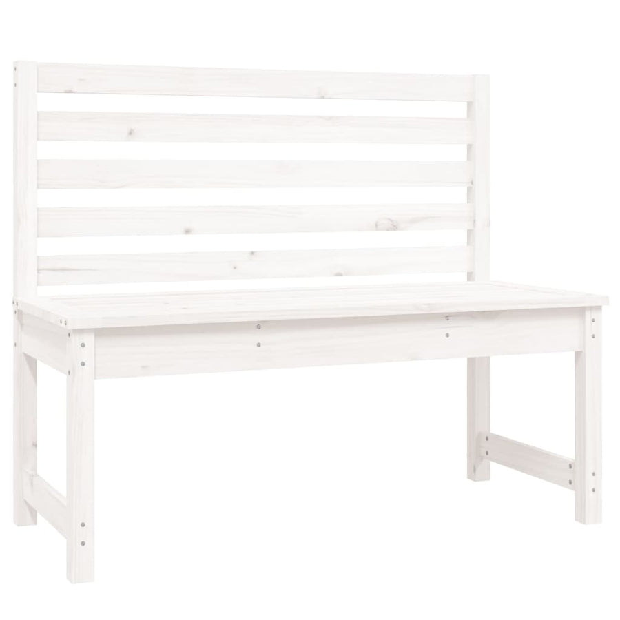 Tuinbank 09 Cm Massief Grenenhout Wit 109 x 48 x 91.5 cm Wit grenenhout