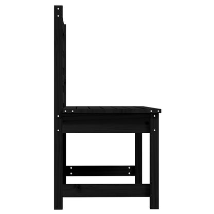 Tuinbank 09 Cm Massief Grenenhout Zwart 109 x 48 x 91.5 cm Zwart grenenhout