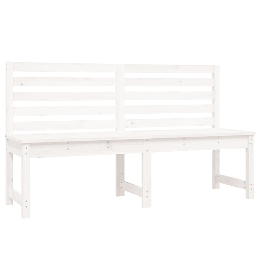 Tuinbank 57,5 Cm Massief Grenenhout Wit 157.5 x 48 x 91.5 cm Wit grenenhout