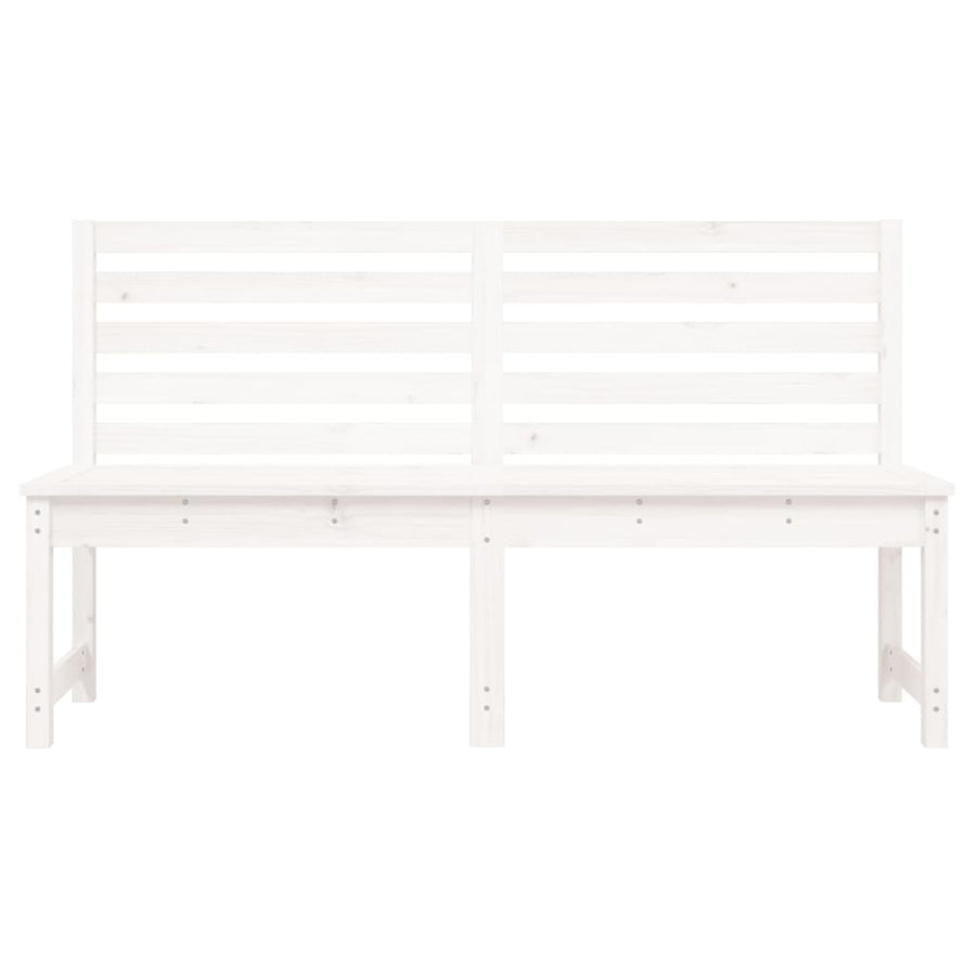 Tuinbank 57,5 Cm Massief Grenenhout Wit 157.5 x 48 x 91.5 cm Wit grenenhout