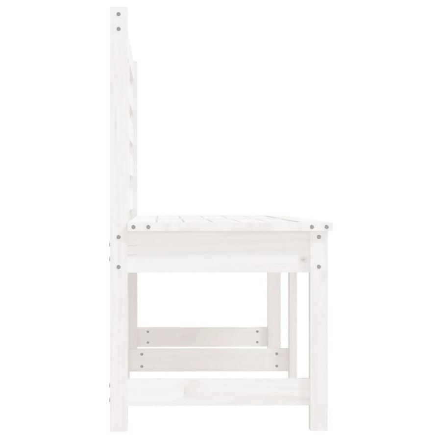 Tuinbank 57,5 Cm Massief Grenenhout Wit 157.5 x 48 x 91.5 cm Wit grenenhout