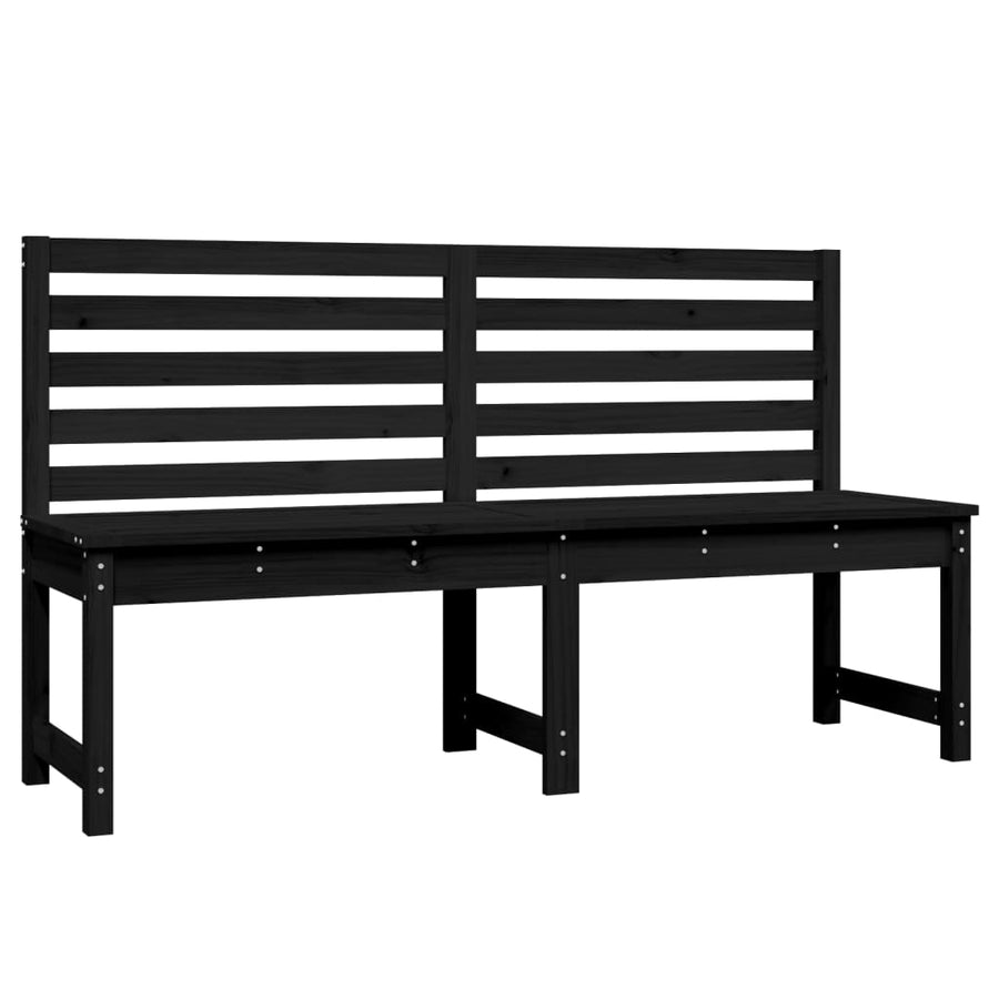 Tuinbank 57,5 Cm Massief Grenenhout Zwart 157.5 x 48 x 91.5 cm Zwart grenenhout