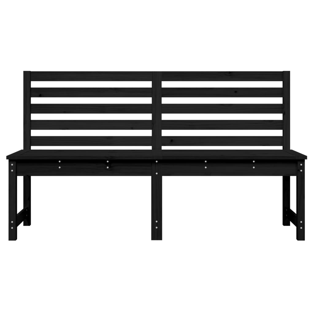 Tuinbank 57,5 Cm Massief Grenenhout Zwart 157.5 x 48 x 91.5 cm Zwart grenenhout