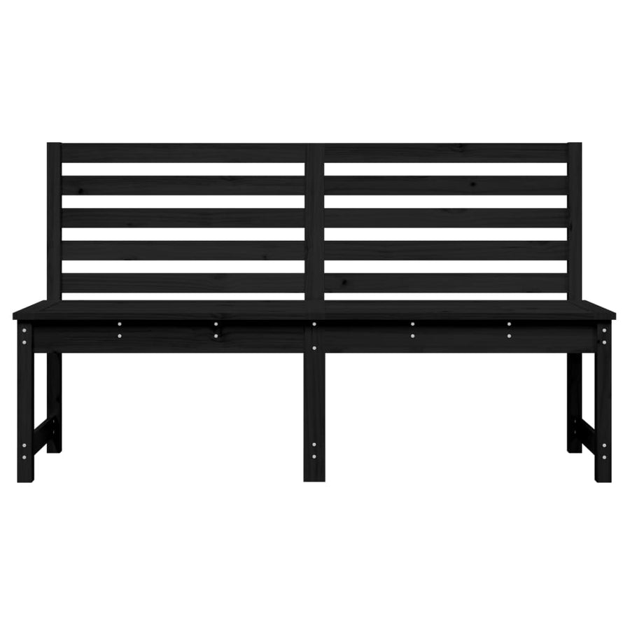 Tuinbank 57,5 Cm Massief Grenenhout Zwart 157.5 x 48 x 91.5 cm Zwart grenenhout