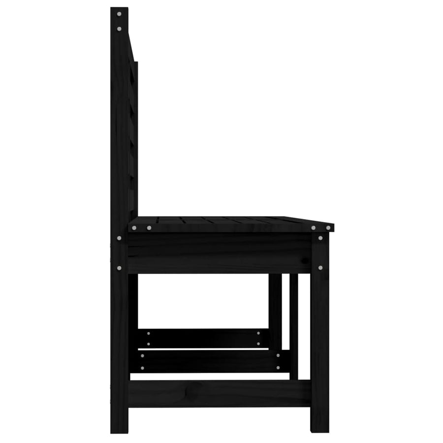 Tuinbank 57,5 Cm Massief Grenenhout Zwart 157.5 x 48 x 91.5 cm Zwart grenenhout