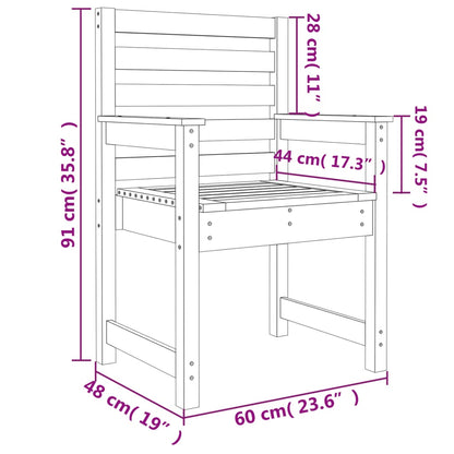 Tuinstoelen Massief Grenenhout 60 x 48 x 91 cm Natuurlijk grenenhout