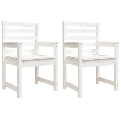 Tuinstoelen 2 St 60X48X91 Cm Massief Grenenhout Wit Wit grenenhout 60 x 48 x 91 cm