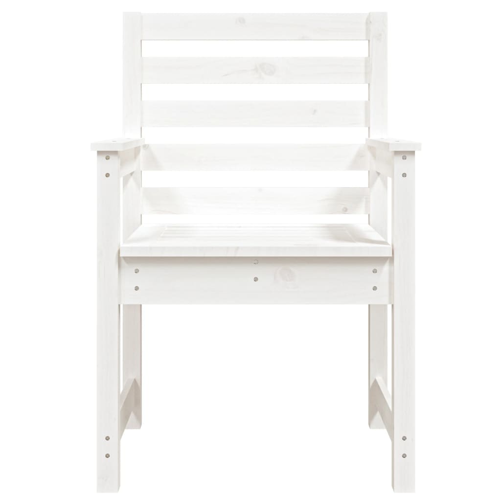 Tuinstoelen 2 St 60X48X91 Cm Massief Grenenhout Wit Wit grenenhout 60 x 48 x 91 cm