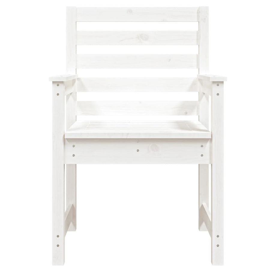 Tuinstoelen 2 St 60X48X91 Cm Massief Grenenhout Wit Wit grenenhout 60 x 48 x 91 cm