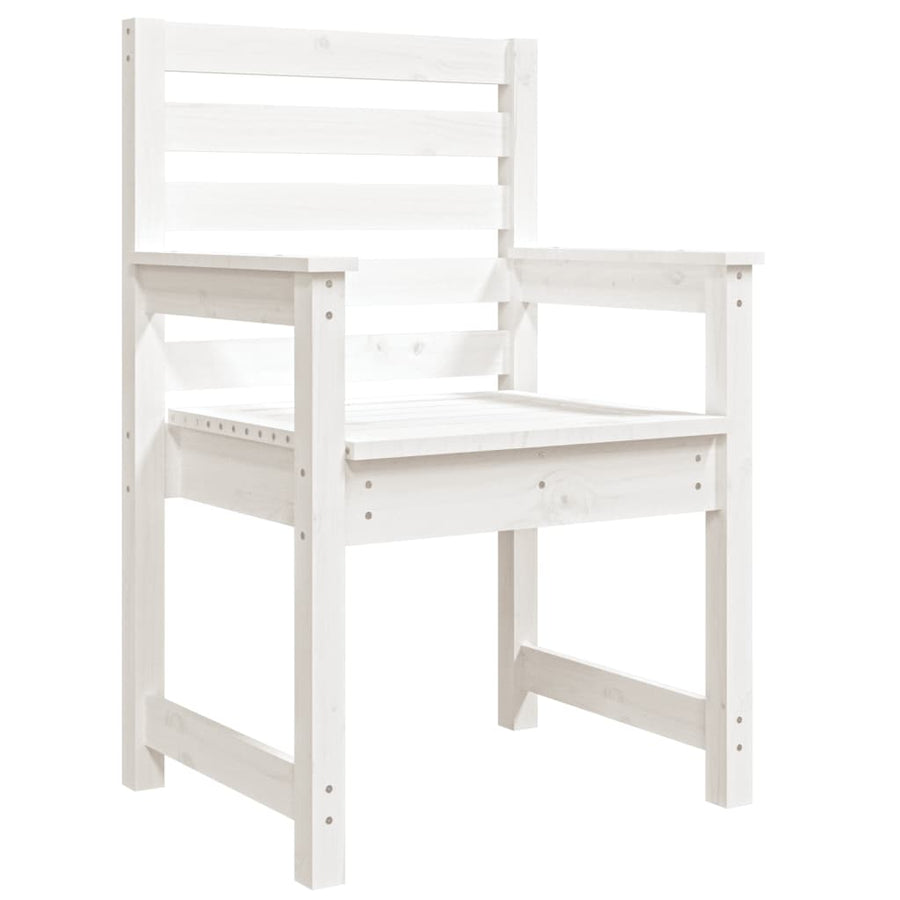 Tuinstoelen 2 St 60X48X91 Cm Massief Grenenhout Wit Wit grenenhout 60 x 48 x 91 cm