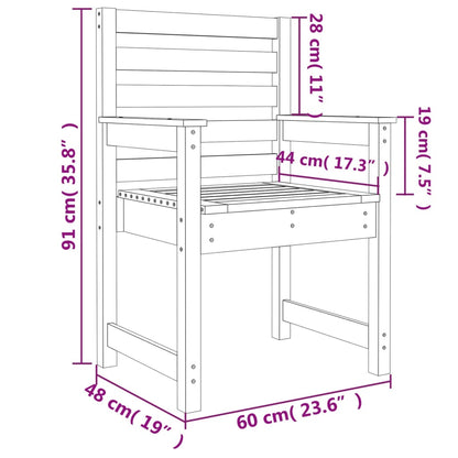 Tuinstoelen Massief Douglashout 60 x 48 x 91 cm Natuurlijk douglashout