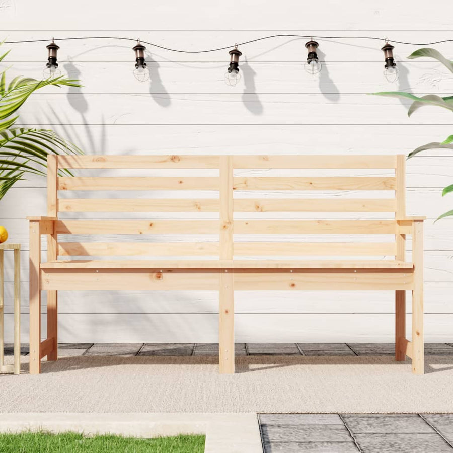 Tuinbank 59,5X48X9,5 Cm Massief Grenenhout 159.5 x 48 x 91.5 cm Natuurlijk grenenhout