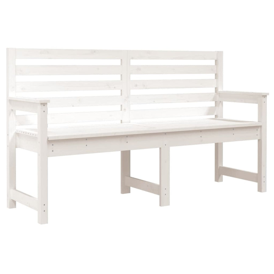 Tuinbank 59,5X48X9,5 Cm Massief Grenenhout Wit 159.5 x 48 x 91.5 cm Wit grenenhout