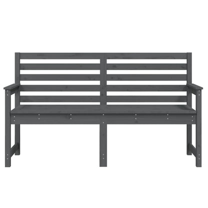 Tuinbank 59,5X48X9,5 Cm Massief Grenenhout Grijs 159.5 x 48 x 91.5 cm Grijs grenenhout