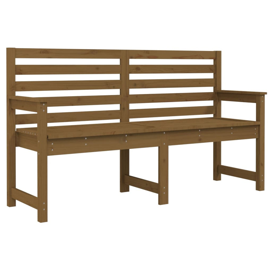 Tuinbank 59,5X48X9,5 Cm Massief Grenenhout Honingbruin 159.5 x 48 x 91.5 cm Honingbruin grenenhout