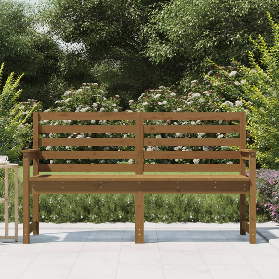 Tuinbank 59,5X48X9,5 Cm Massief Grenenhout Honingbruin 159.5 x 48 x 91.5 cm Honingbruin grenenhout