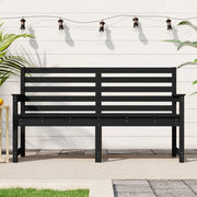Tuinbank massief grenenhout 159,5 cm zwart