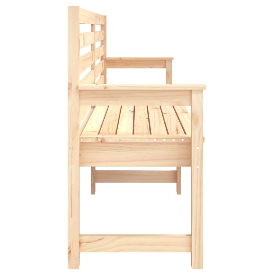 Tuinbank 203,5X48X9,5 Cm Massief Grenenhout 203.5 x 48 x 91.5 cm Natuurlijk grenenhout