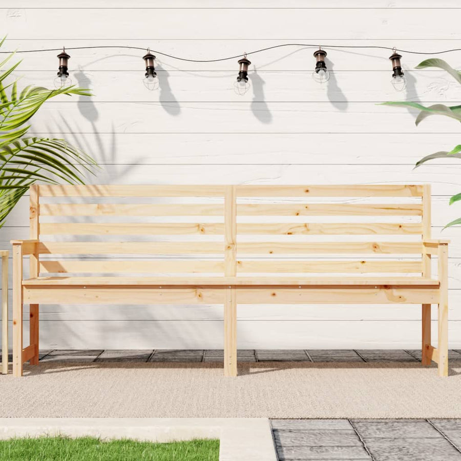 Tuinbank 203,5X48X9,5 Cm Massief Grenenhout 203.5 x 48 x 91.5 cm Natuurlijk grenenhout