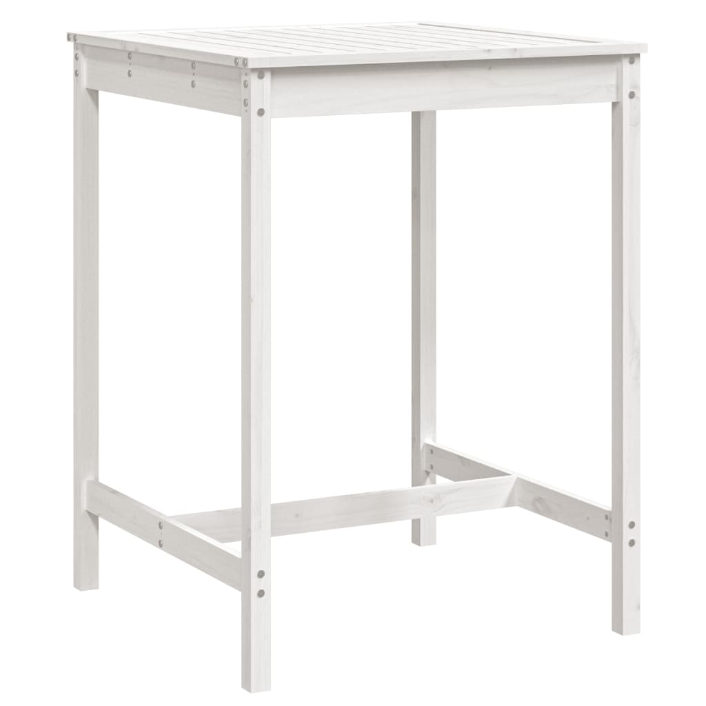 Tuintafel 82,5X82,5X0 Cm Massief Grenenhout Wit 82.5 x 82.5 x 110 cm Wit grenenhout